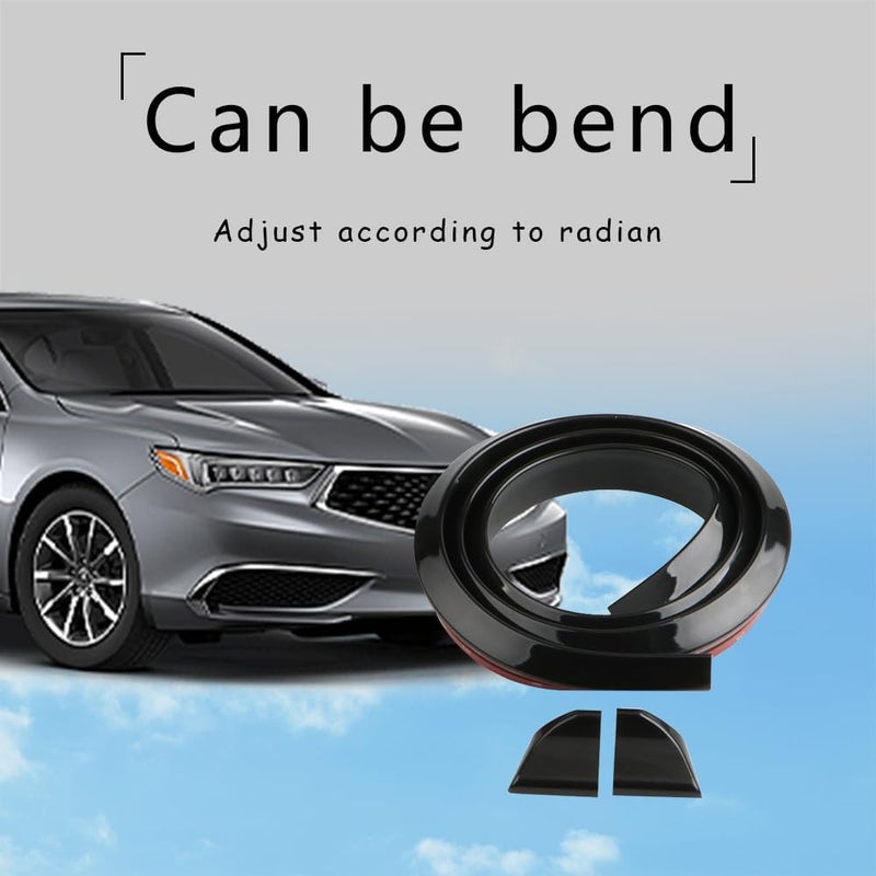 CHRYMUM Car Rear Spoiler Roof Lip Kit, Carbon Fiber 3D Rubber Trunk Spoiler Trim Strip, Car Rear Spoiler Kit, Auto Exterior Accessories Punch-Free Installation for Most Cars - Image 4